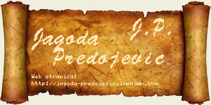 Jagoda Predojević vizit kartica